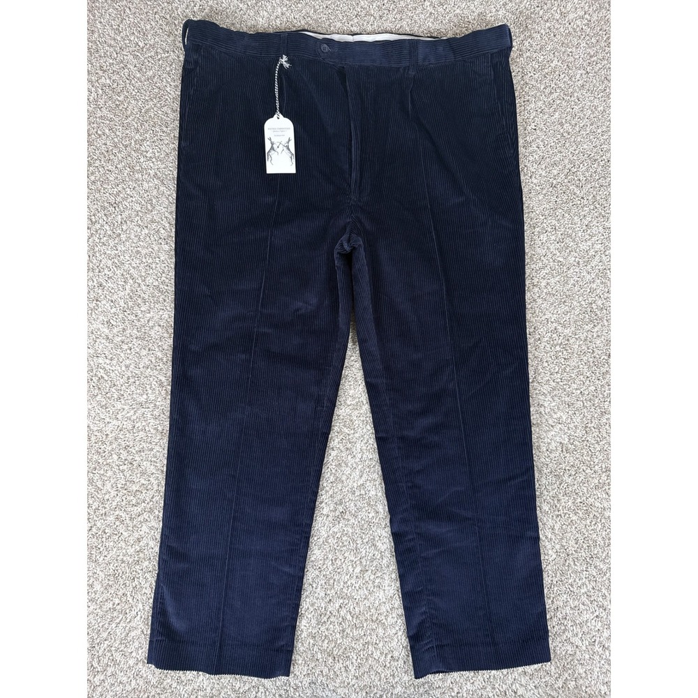 Peter‎ Christian Pants Mens 46x29 Navy Blue Cotton Corduroy Trousers New
